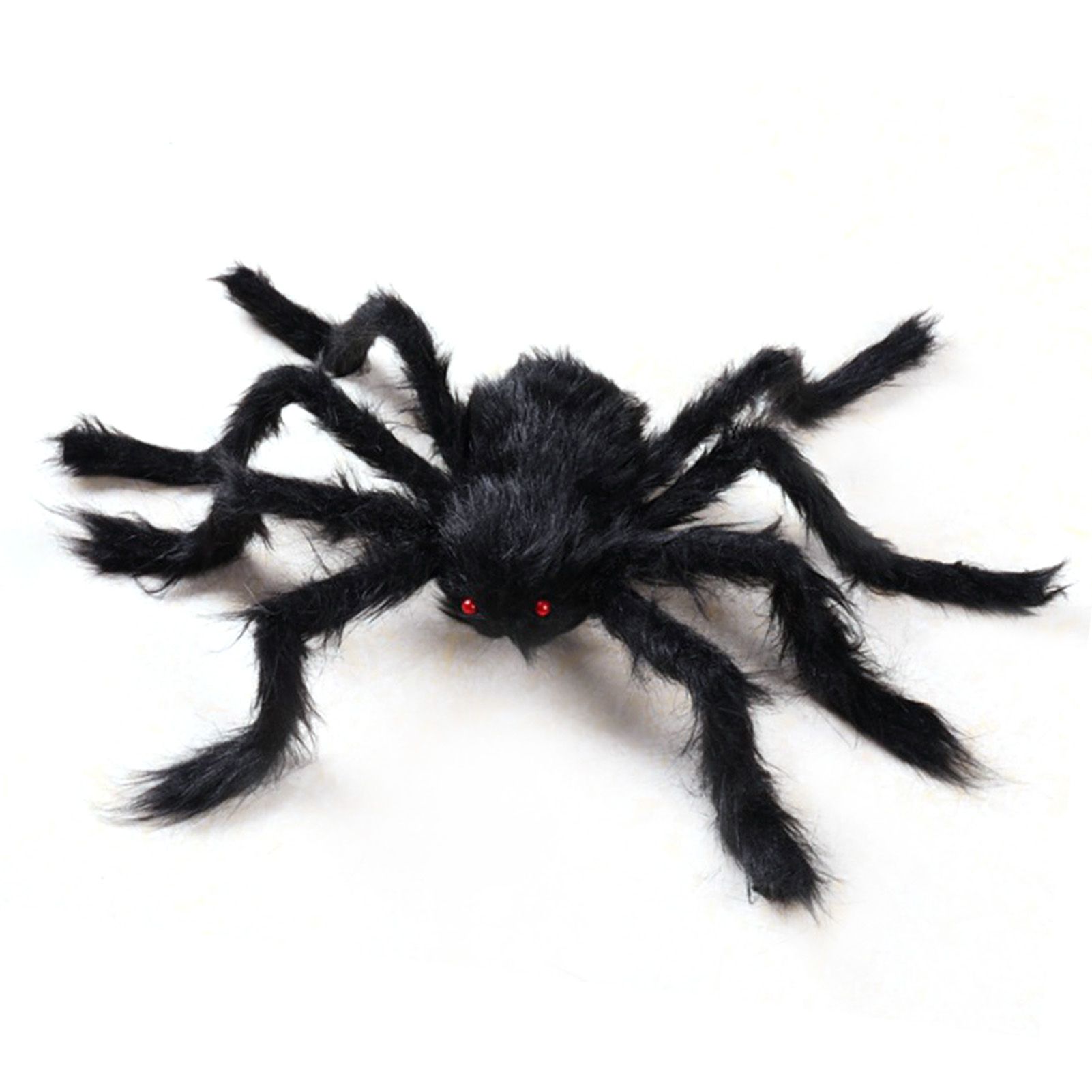 Giant Fake Spider Lifelike Halloween Posable Black Soft Hairy Fake Spiders Scary Decorations for Yard Home 125cm โ image 2