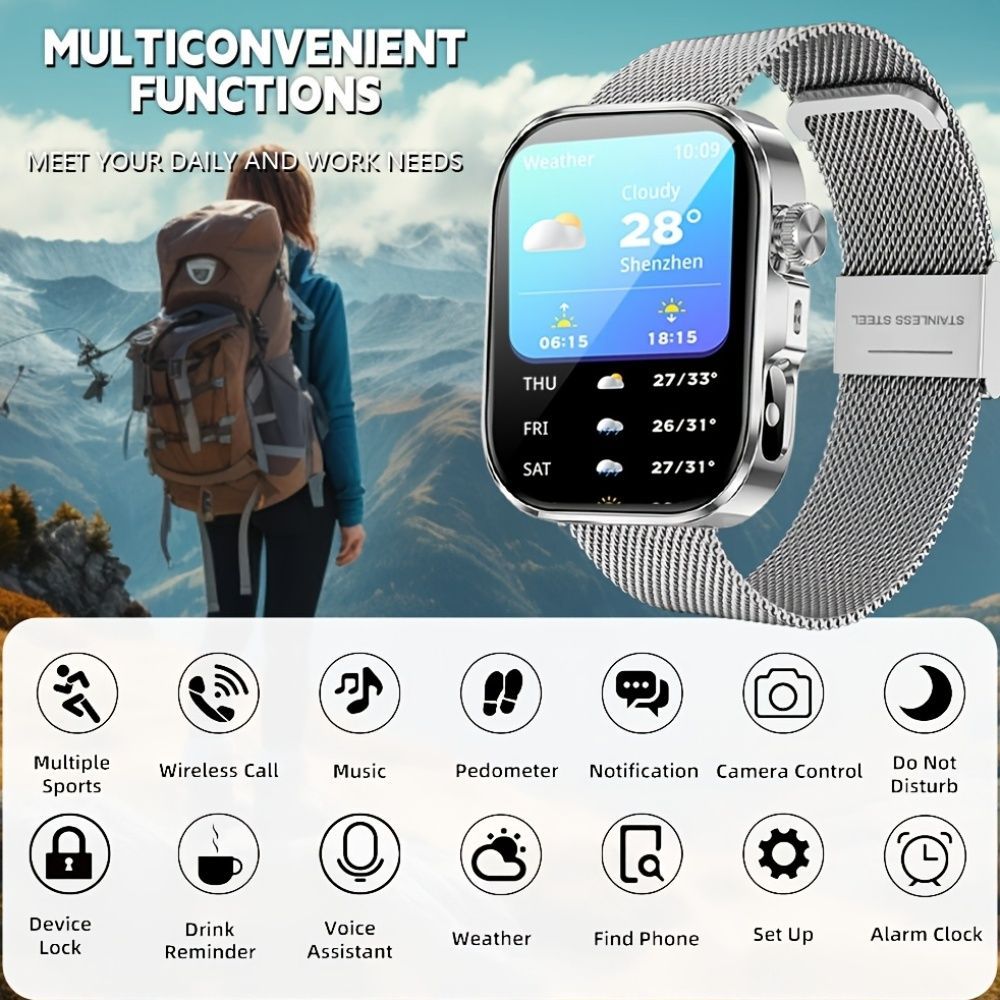 Unisex Smart Watch Australia Advanced Smart Watch Fitness Tracker Watch Call - Black - Size 01 — image 6