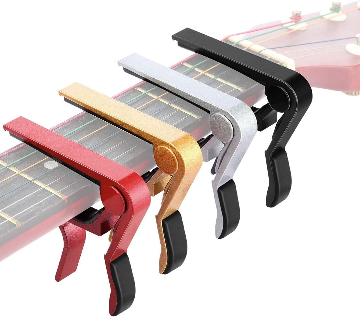 Pieces Guitar Capos - Universal Capos - Guitar Capo Clamps - Aluminum Metal - Suitable for acoustic and classical electric guitars, bass, banjo, violin