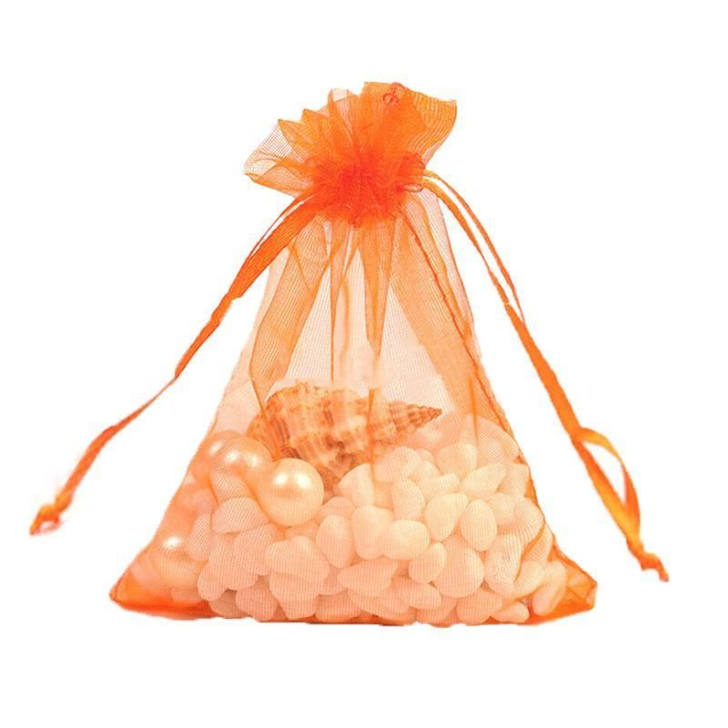 Organza Bag Sheer Bags Jewellery Wedding Candy Packaging Sheer Bags 10 × 15 cm - Orange