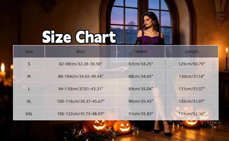Women Witch Dress Halloween Costumes Vampire Woman Renaissance Medieval Butterfly Sleeve Mesh Gothic Dresses - Black - Size L — image 6
