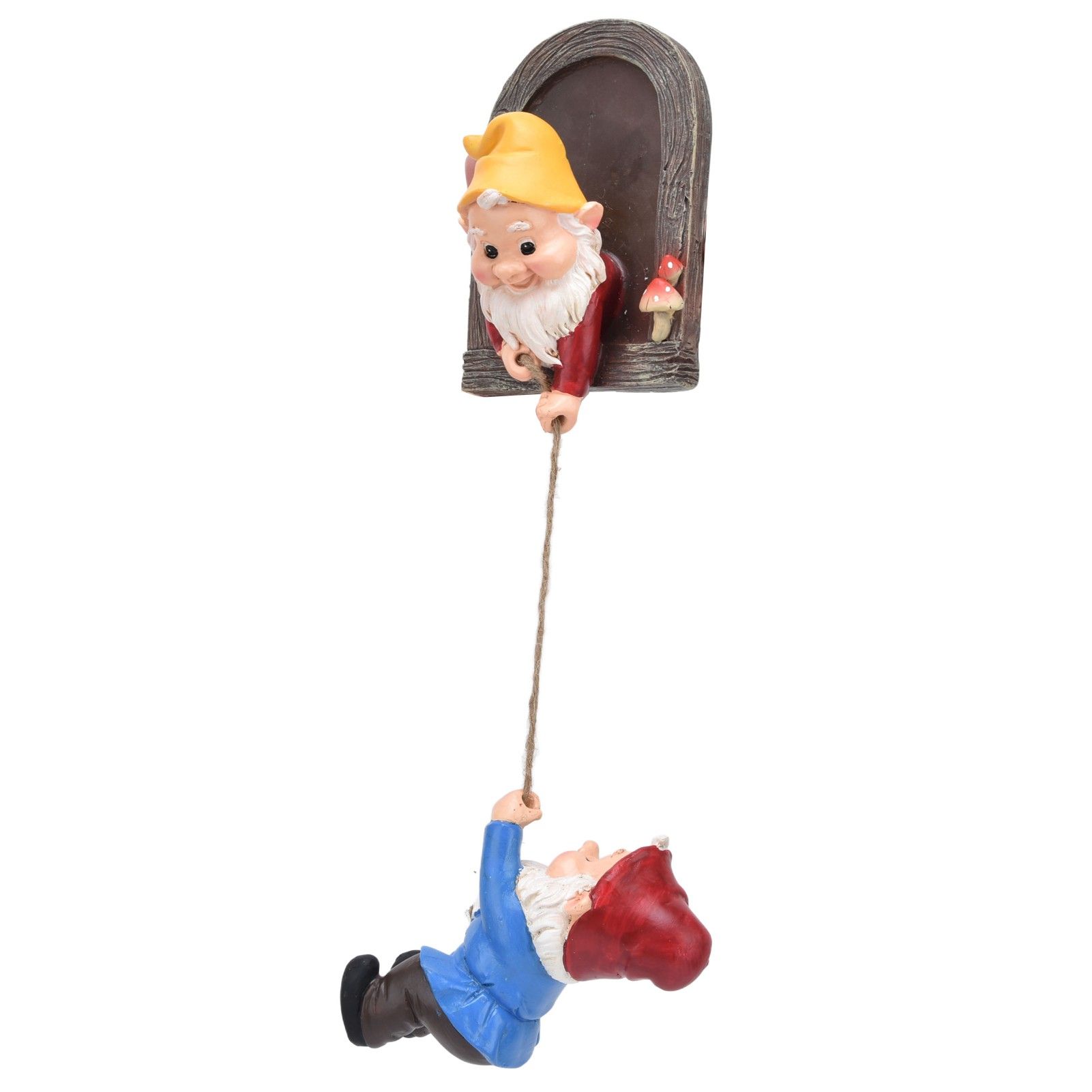 Garden Tree Gnome Statue Resin Colorfast Tree Climbing Elf Sculpture for Yard Outdoor — image 3