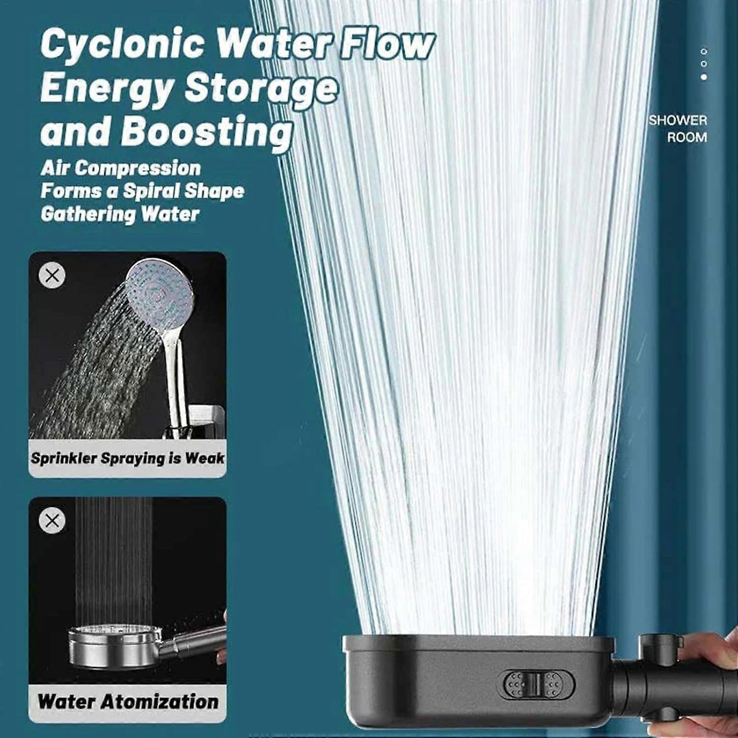 3 Modes Rain Shower Head, Handheld Pressure Boosting Sprinkler — image 5