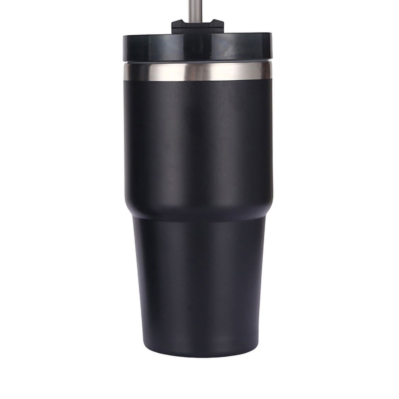 Stainless Steel Vacuum Insulated Tumbler with Straw Polished Glossy Keeps Hot Cold Car Vacuum Insulated Cup Black 20oz โ image 2