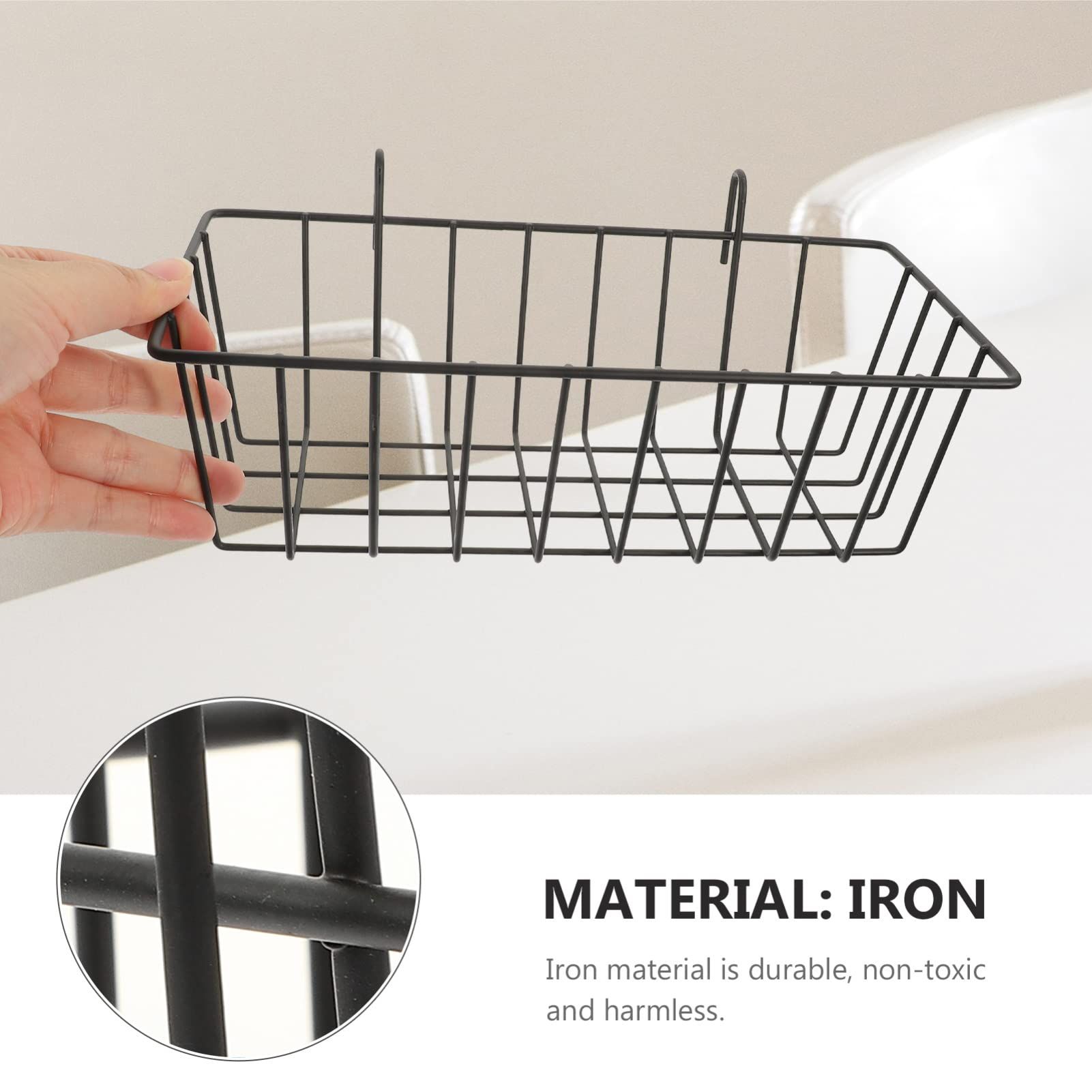 Pet Cage Supply 2pcs Rabbit Rack Wrought Iron Hanging Storage Rack Rabbit Feeder Racks Storage basket — image 2