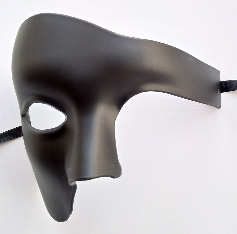 Masquerade Mask Vintage One Eyed Half Face Costume Fits Most Adults Eco-friendly and safe materials — image 3