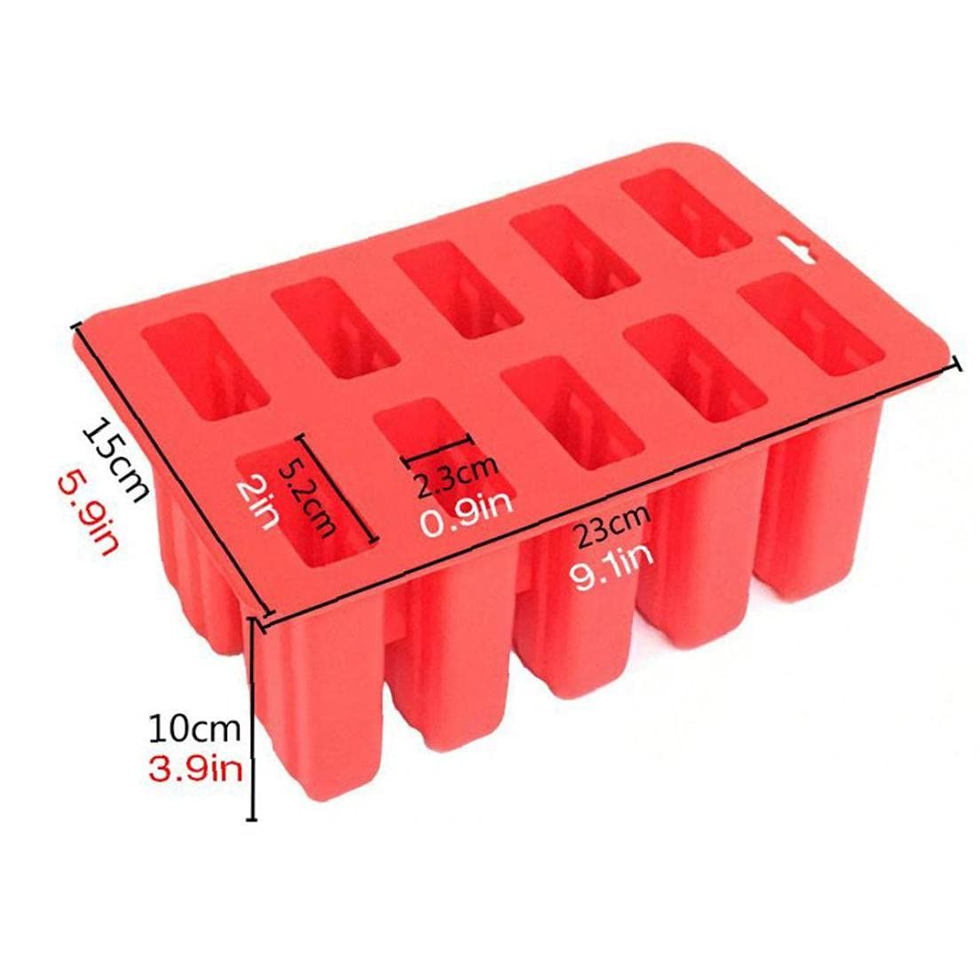 1pc 10 Grids Ice Cream Tub Popsicle Maker Tray Silicone Fridge Popsicle Shaping Mold Kitchen Supplies โ image 2
