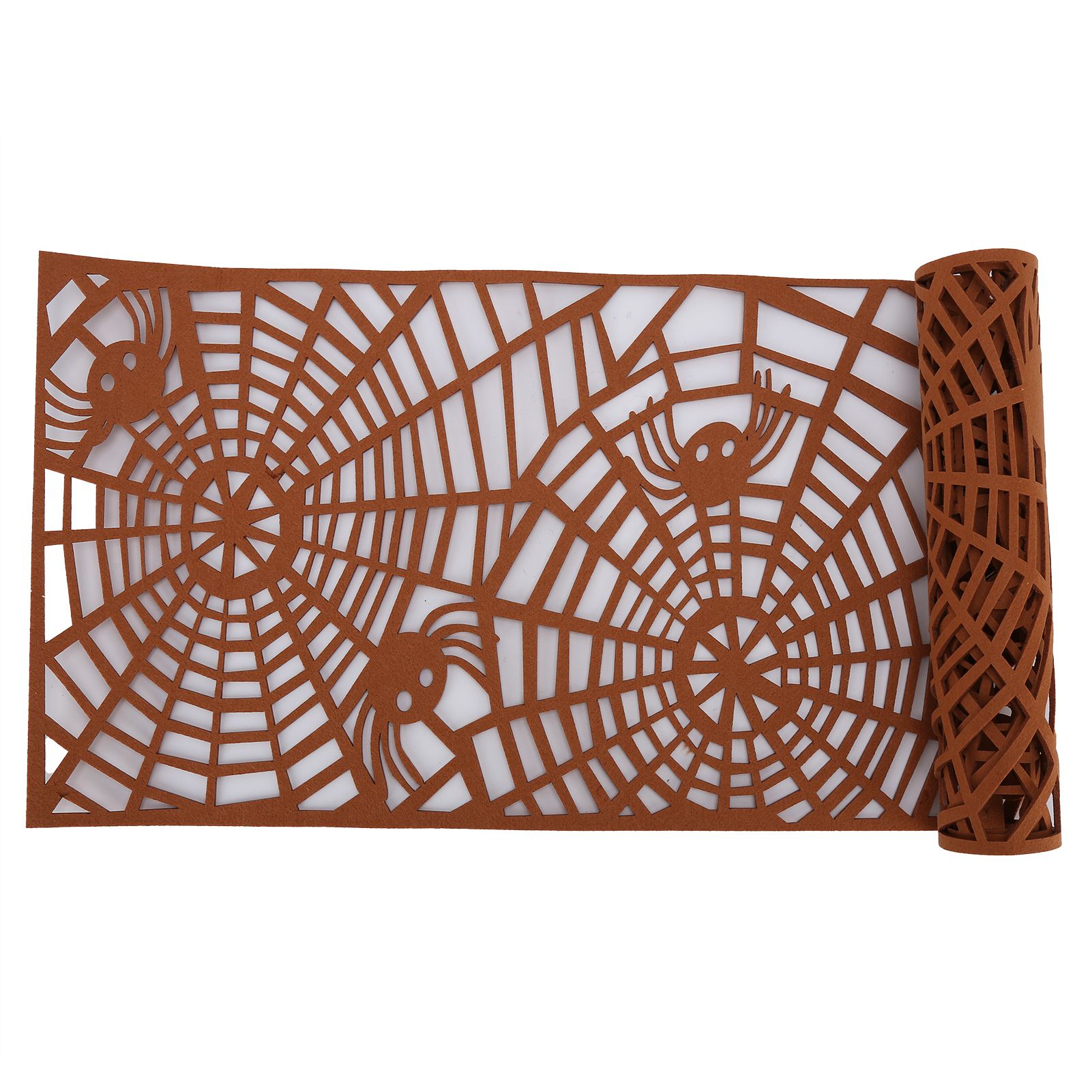 Rectangle Shape Tablecloth Hollow Out Table Runner for Wedding Household DecorationsBrown — image 5