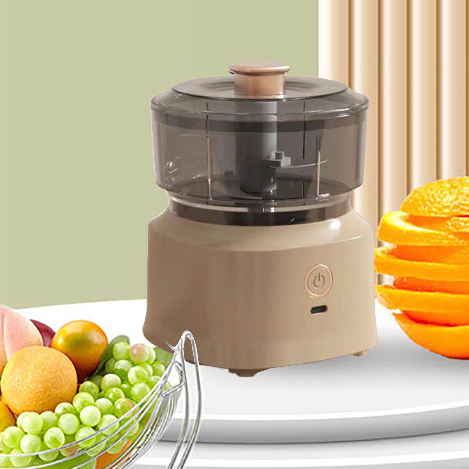 Electric Meat Chopper Grinder Blender Multifunctional Stainless Steel Blades Efficient Safe Food Blender for Kitchen Dark Brown โ image 6