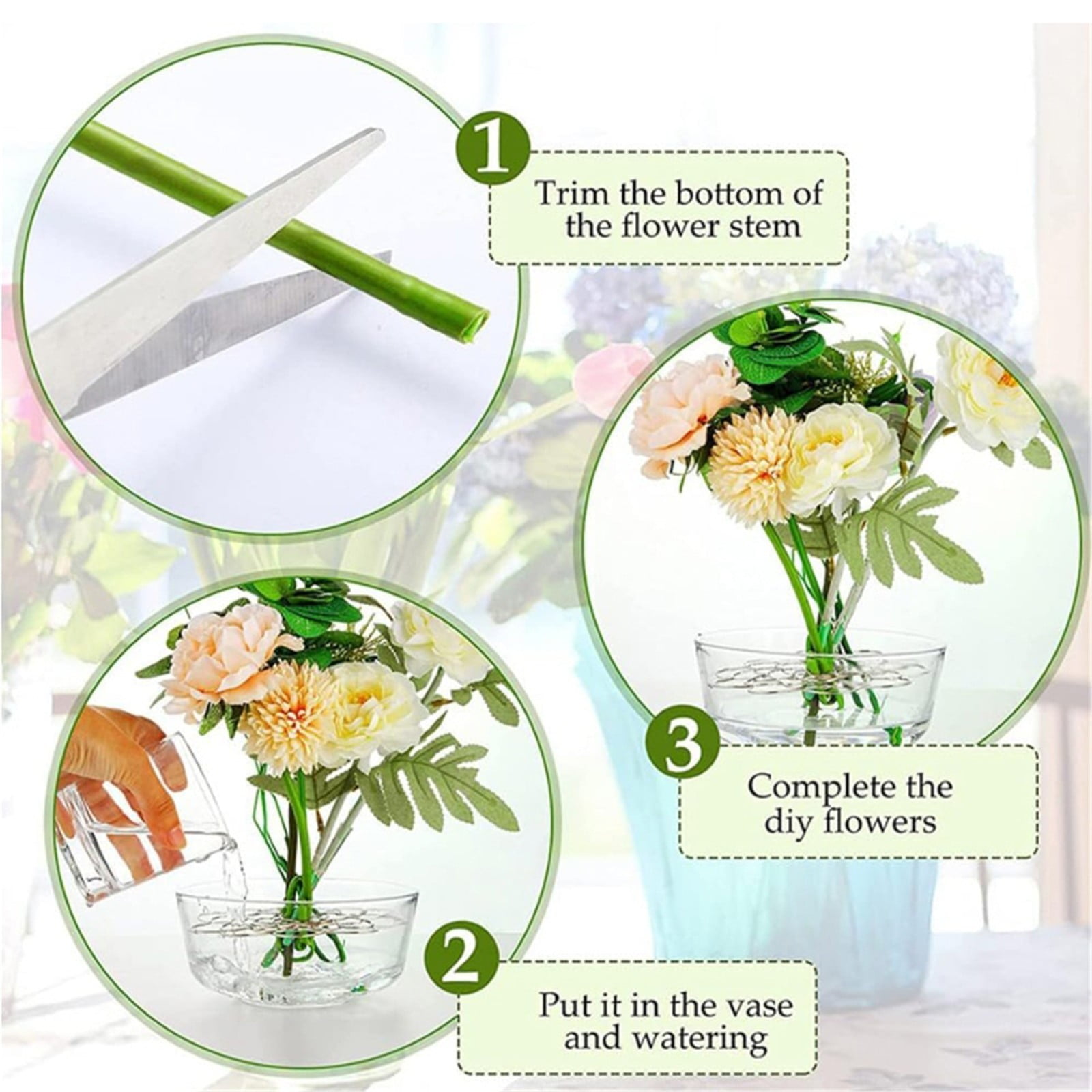 Stainless Steel Flower Arranger Frog, Round Floral Stem Holder Grid for Vases Bouquets and Flower Arranging, Gold, 6 in — image 6