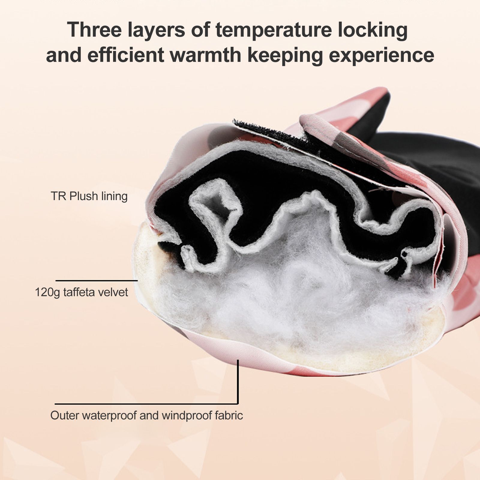 Ski Gloves Autumn and Winter Warm Cycling Gloves Girls Outdoor Windproof Waterproof Touch Screen Gloves โ image 4