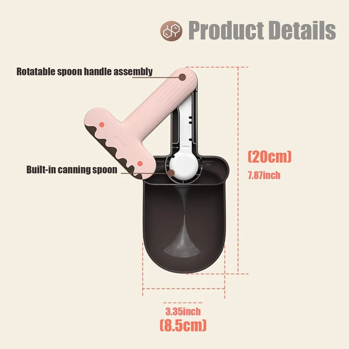 Pet Food Spoon Multifunctional Can Spoon Dog Shovel Ice Cream Cat Spoon Safe - Pink — image 4