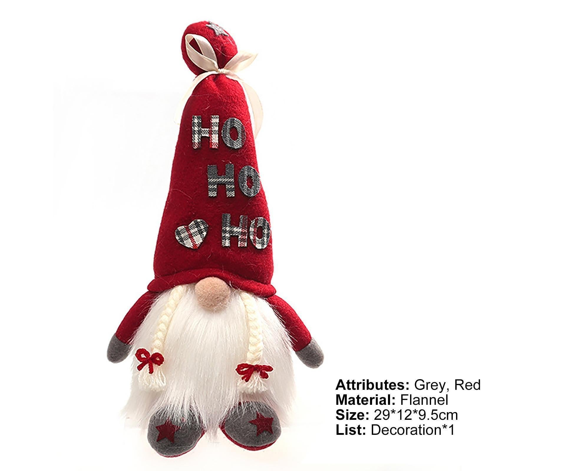 Creative Dwarf Shape LED Doll Decor Cute Exquisite Flannel Doll Display for Home-Red โ image 4