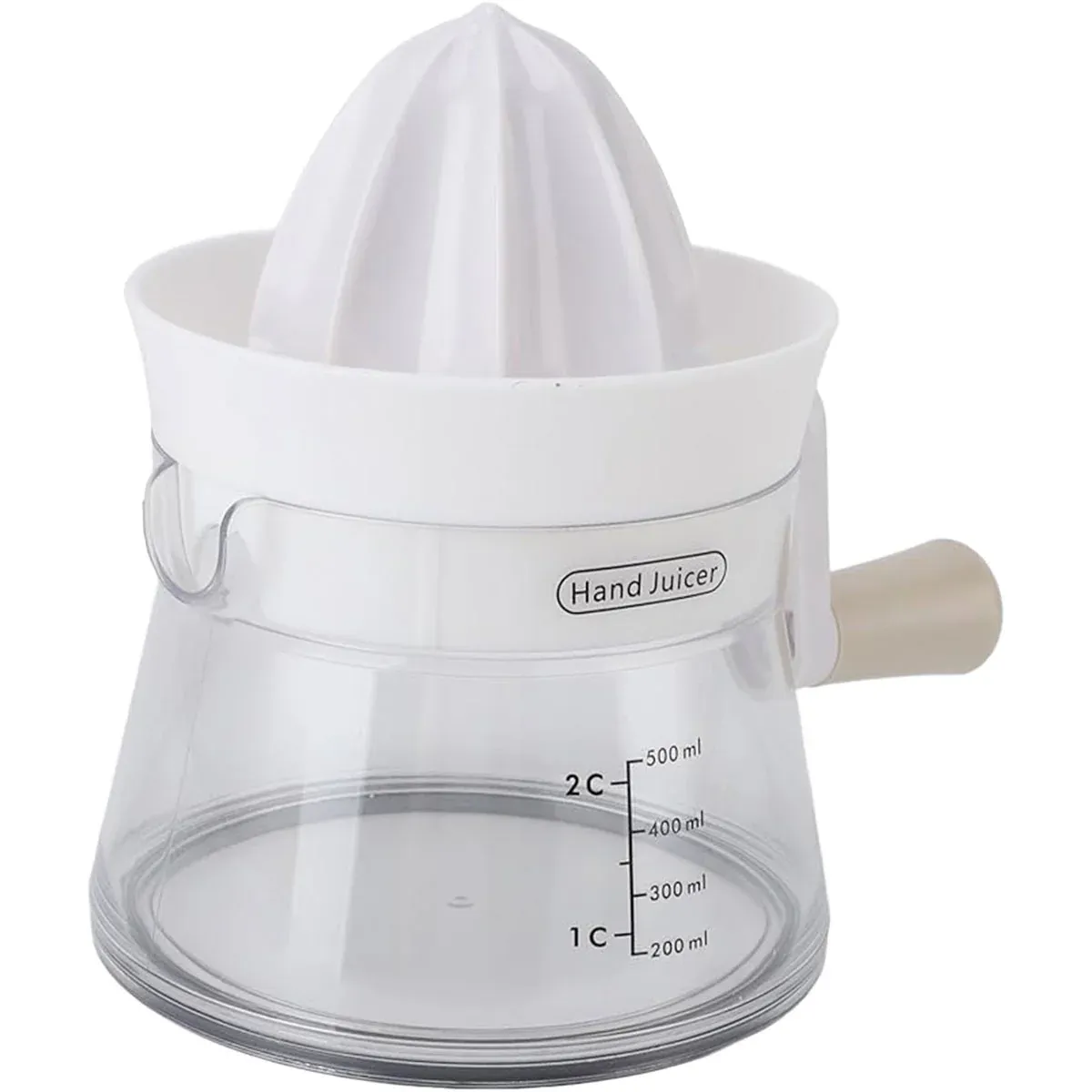Manual Juice Extractor for Orange Lemon Home Citrus Juicer Hand Compressor - White