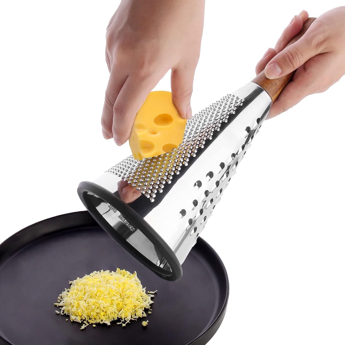Grater - Hand Grater - Lemon Grater - Cheese Grater - Kitchen Grater - Ginger Grater - Garlic Grater - Table Grater - With 3 Grating Methods - 3 Cutting — image 2