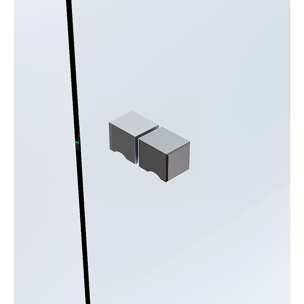 Brass Shower Door Square Knob Handle in Gunmetal — image 2