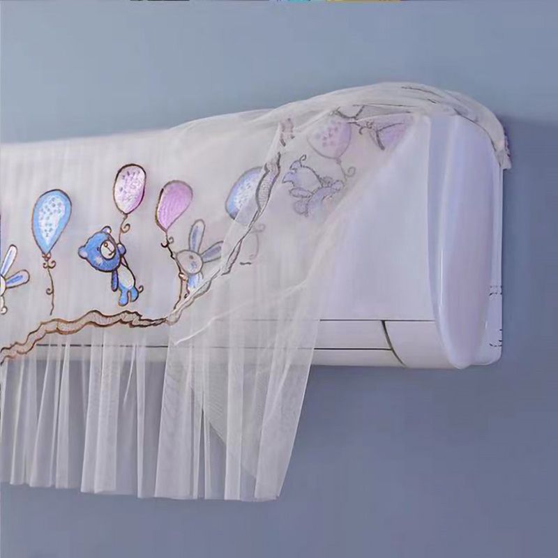 1.5P Air Conditioner Dust Cover Dustproof Wall Mounted Air Conditioner Protective Case Home Decorative Dust Cover Bear Rabbit Purple Blue Balloons โ image 5