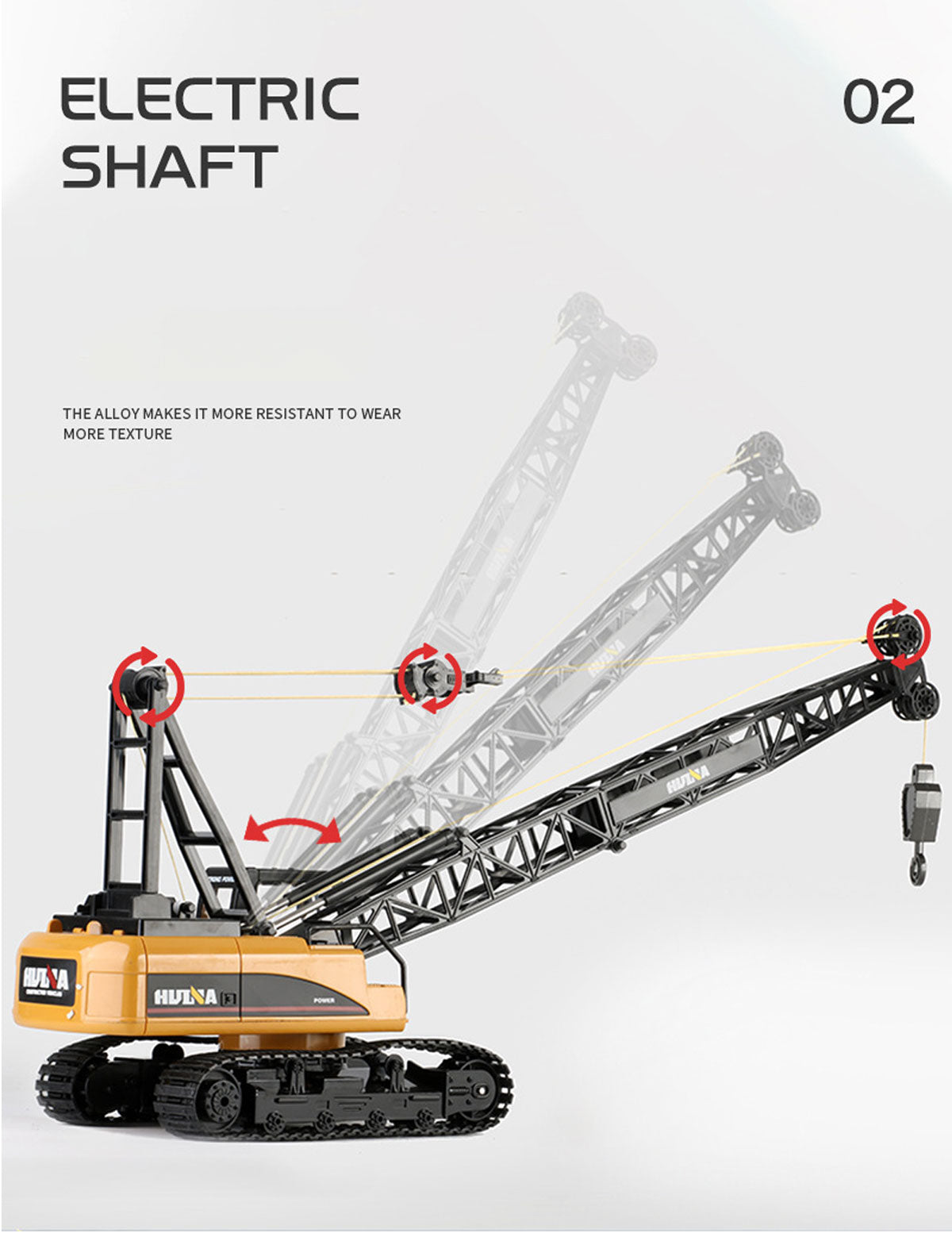 Huina RC CRANE 1:14 2.4Ghz Construction Tower Excavator Truck Toy Kids Boys Gift โ image 4