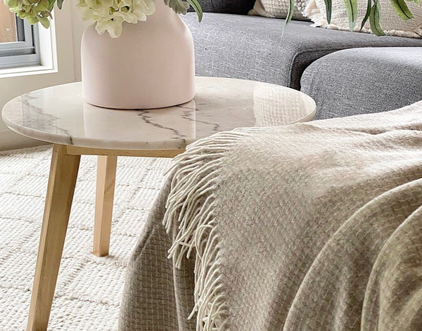 Chiswick Throw - Merino Wool/Cashmere - Beige โ image 2