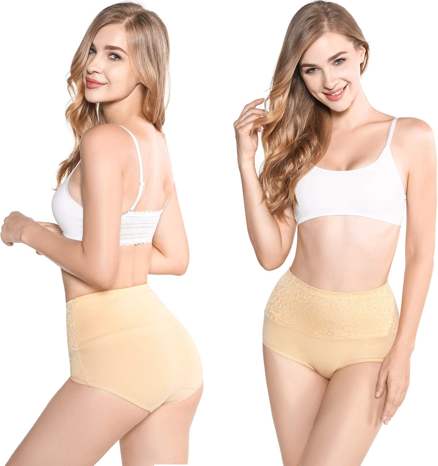 5-Pack Women's High Waist Tummy Control Panties Cotton Underwear No Muffin Top โ image 6