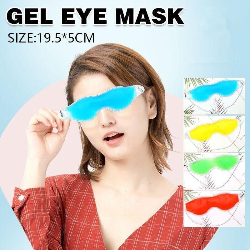 Green Relaxing Gel Eye Mask Cold Pack Warm Hot Heat Ice Cool Pad Puffiness Headache - 2PCS — image 2