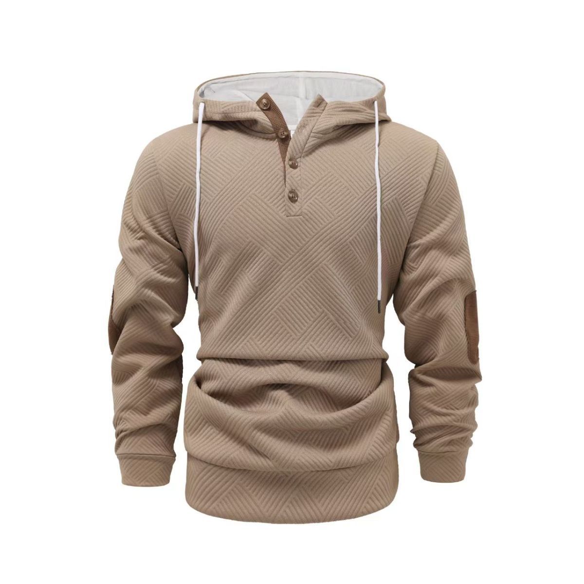 Men'S Casual Hoodie Color Block Sweatshirt Pullover Hoodie Australian - Light Gray - Size M(AU M/EU48) โ image 5