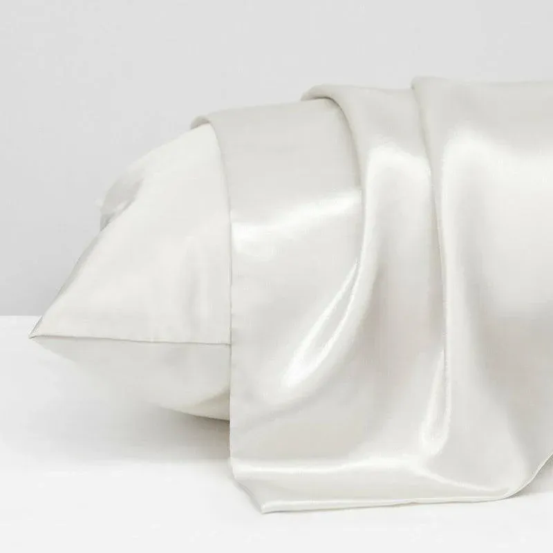 2 Pack Satin Pillowcases Luxury Soft Cushion Covers Bedroom Home Decor - Black — image 5