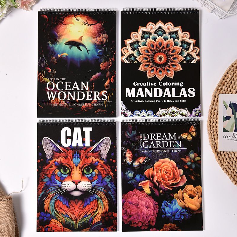 adult coloring book, stress relief coloring, mandala coloring book, relaxation hobby, creative self-expression, mindfulness art, Australian adults - sea - Size
