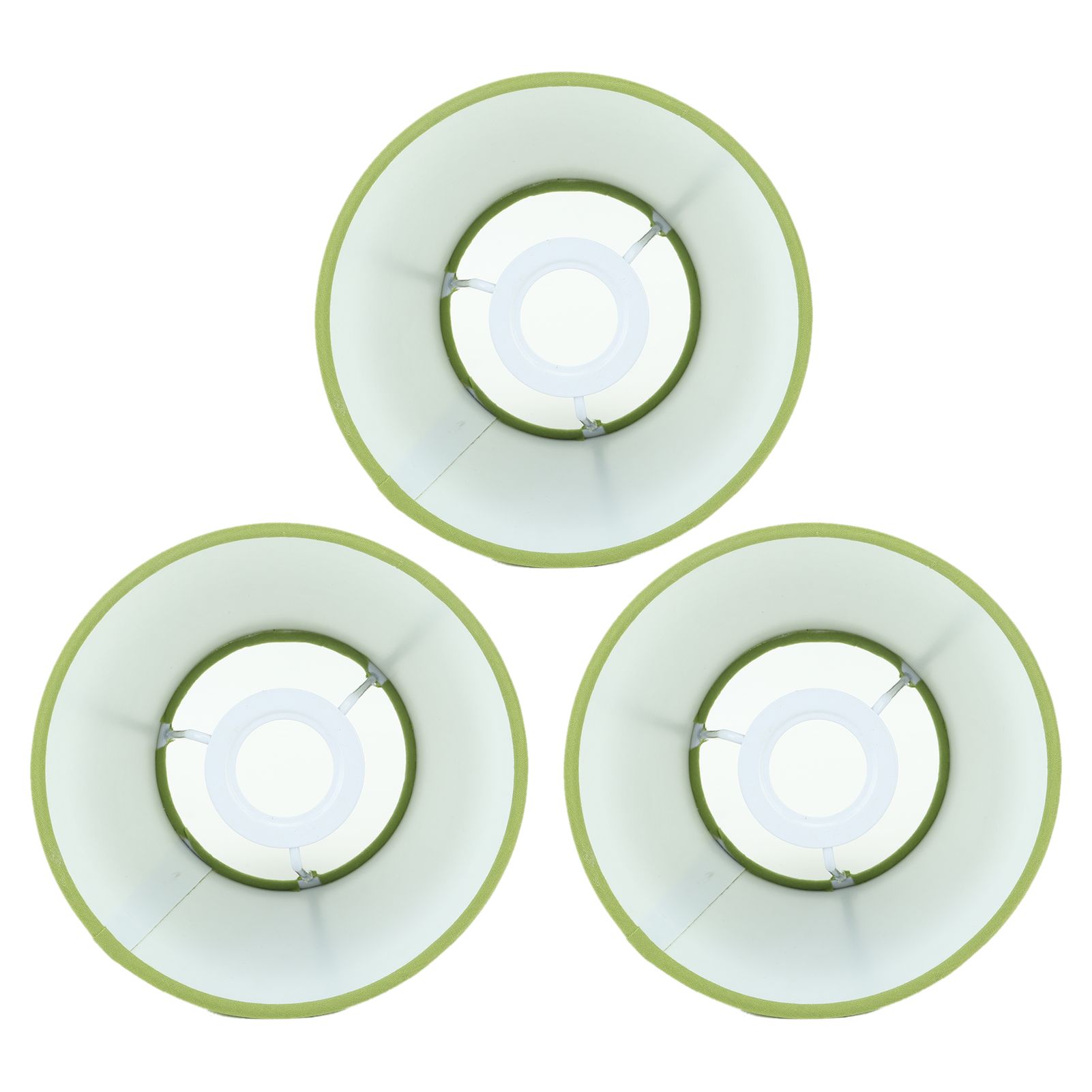 3pcs Cloth Fabric Lampshade Innovative E14 Intervention Type Modern Fabric Lampshade Dust Cover for Bedroom Bedside Pea Green — image 6
