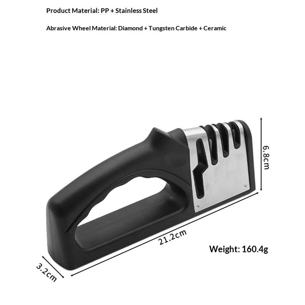 4 Stage Tabletop Kitchen Knife Sharpener, scissors, precision sharpening.Non slip base — image 4