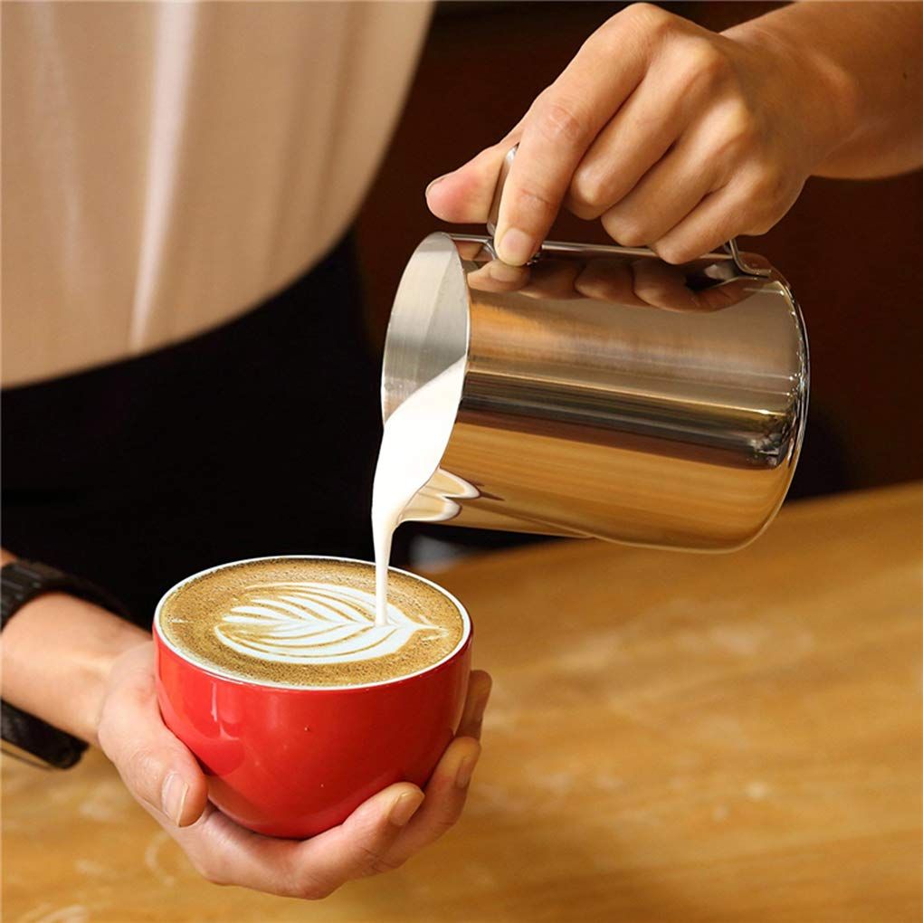Stainless Steel Milk Pitcher 450 mlFrothing Jug Cup for Espresso Coffee Milk Frothers Latte Art easy to clean — image 4