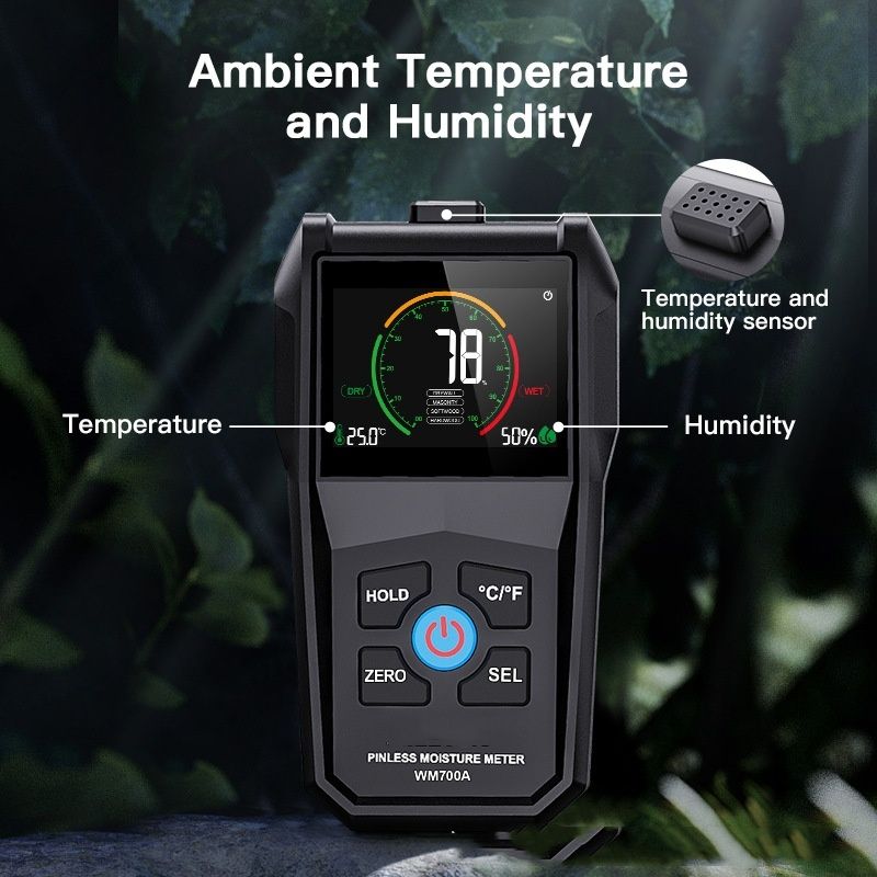Moisture Meter, Wood Moisture Meter, Drywall Moisture Meter with Alarm Function, Used to Measure Wall, Softwood