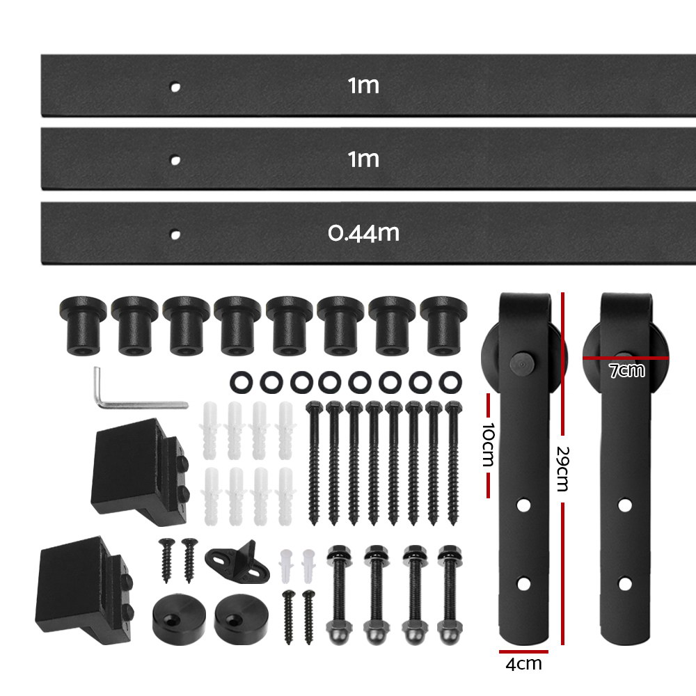 Cefito Sliding Barn Door Hardware Track Set 2.44m — image 2