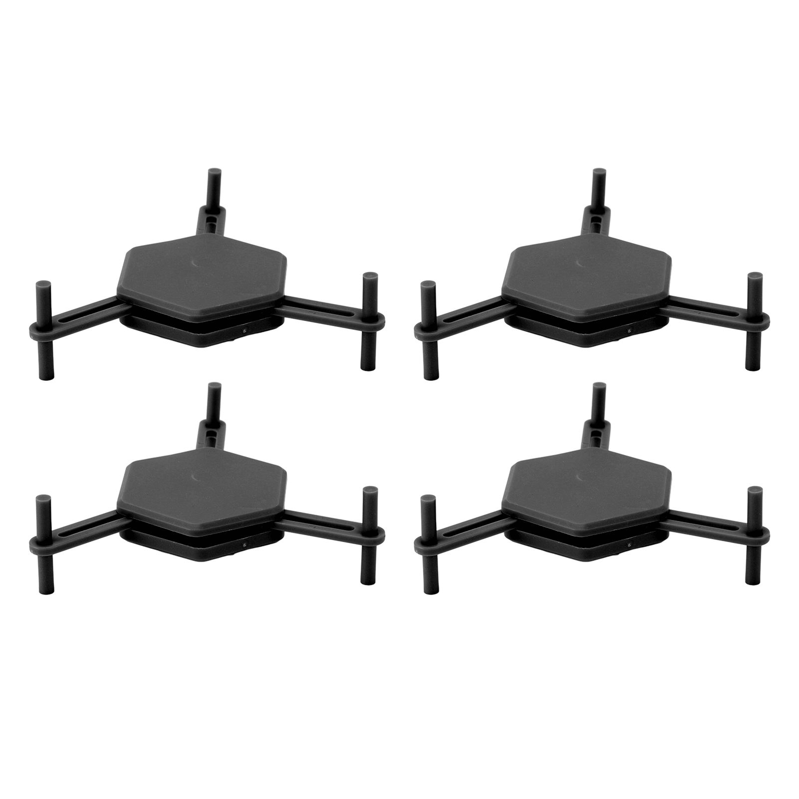4Pcs Hexagonal Coaster Stylish Adjustable Multipurpose Hexagonal Coasters for Drinks and Small Objects Black โ image 3