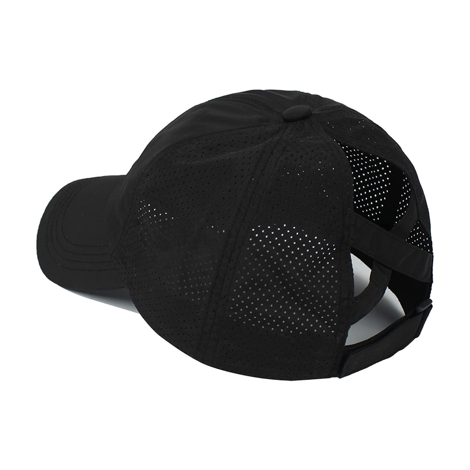 Womens Criss Cross Ponytail Baseball Cap Adjustable High Messy Bun Quick Drying Hats for Outdoor Sports Travel — image 3