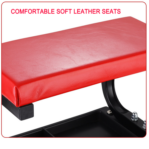 Padded Rolling Creeper Garage Mechanics Roller Seat Stool Chair with Tool Tray โ image 5