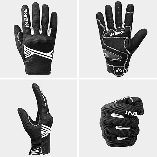 Breathable Mesh Motorcycle Gloves Touchscreen with TPR Palm Pad Hard Knuckle-White-XLarge โ image 6