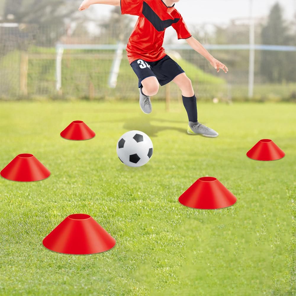 Soccer Goals for Backyard Set Outdoor Sports Games - Red Goal Frame with White Net — image 2