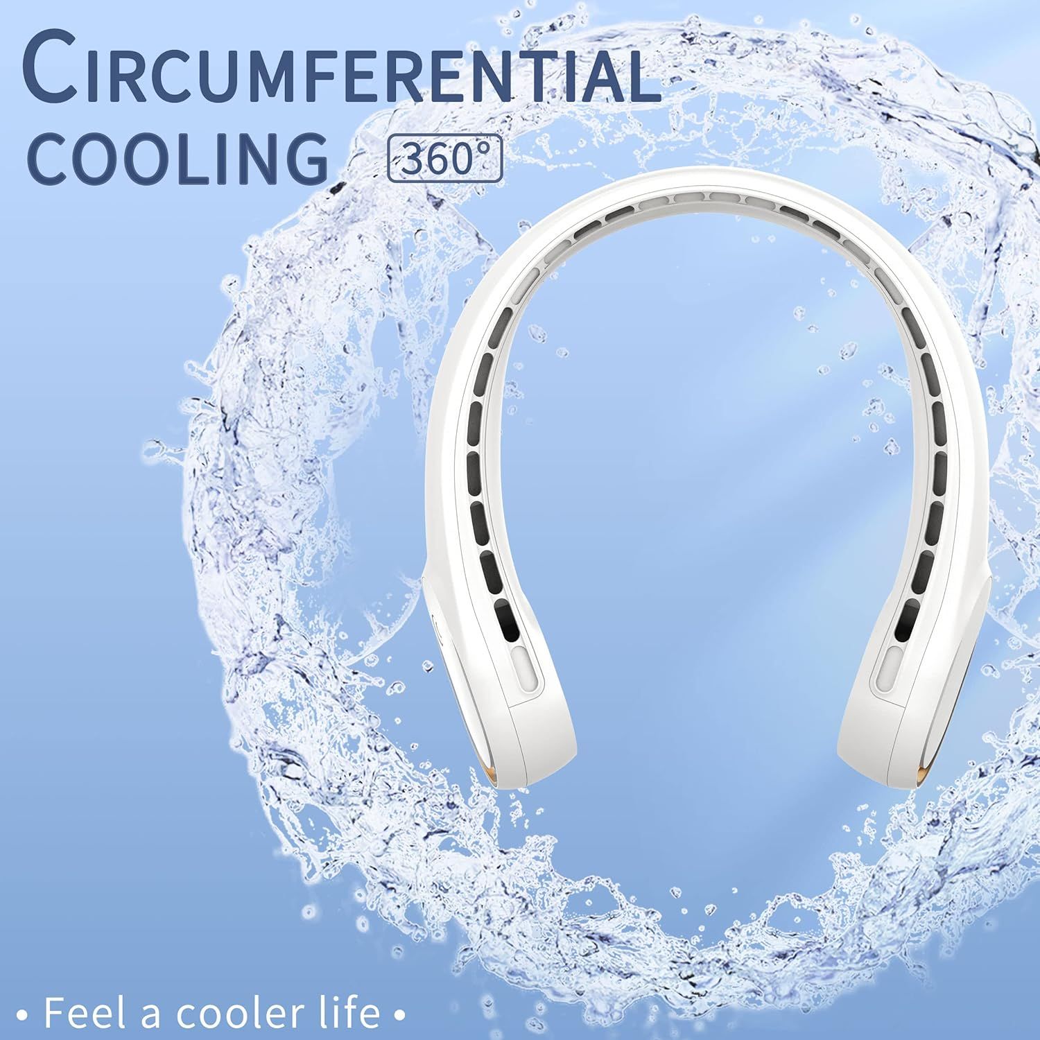 Portable Strong Wind, Adjustable, 360° Cooling, Super Quiet, No Blade Design, No Hair Twisting, Even Air Volume On Both Sides — image 3