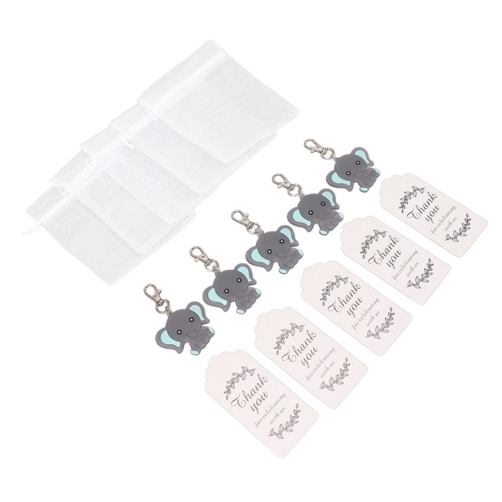 Baby Shower Return Favor Silicone Decoration Cute Animal Shape Thank You Tag Shower Return Favor for Theme Party Type D — image 2