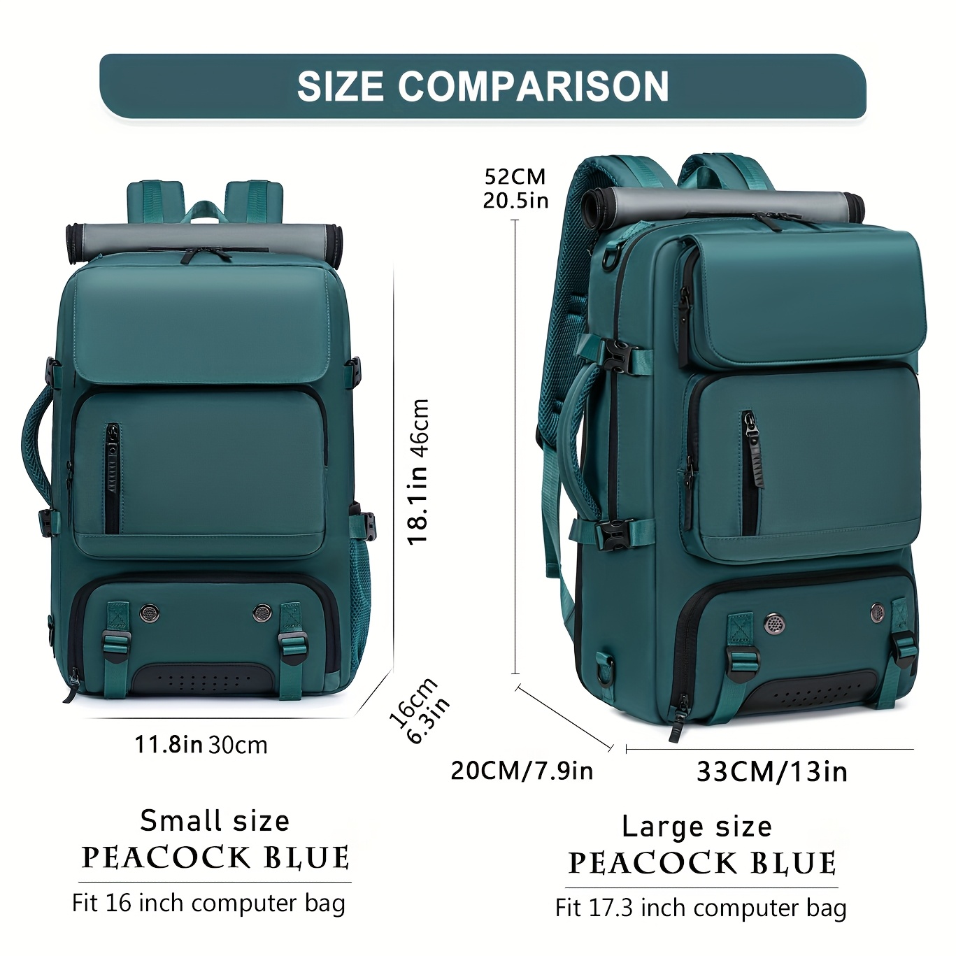 18.1-inch Easy-Travel Bag (46 × 30 × 16 cm): Four carrying modes in one bag, with independent shoe compartment and freely switchable hidden shoulder — image 5