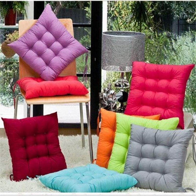 Square Chair Cushions 40 × 40 Quilted Carpet Home Decor Colorful Comfortable Indoor Outdoor Gray — image 3