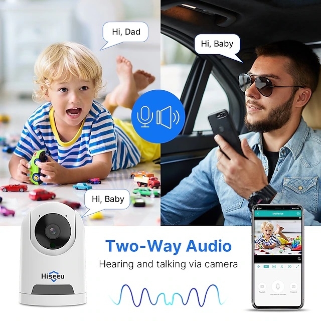 Hiseeu FH2C 2MP WiFi Wireless Security Camera for Home/Baby/Pet 2-way Audio & Motion Detection โ image 3