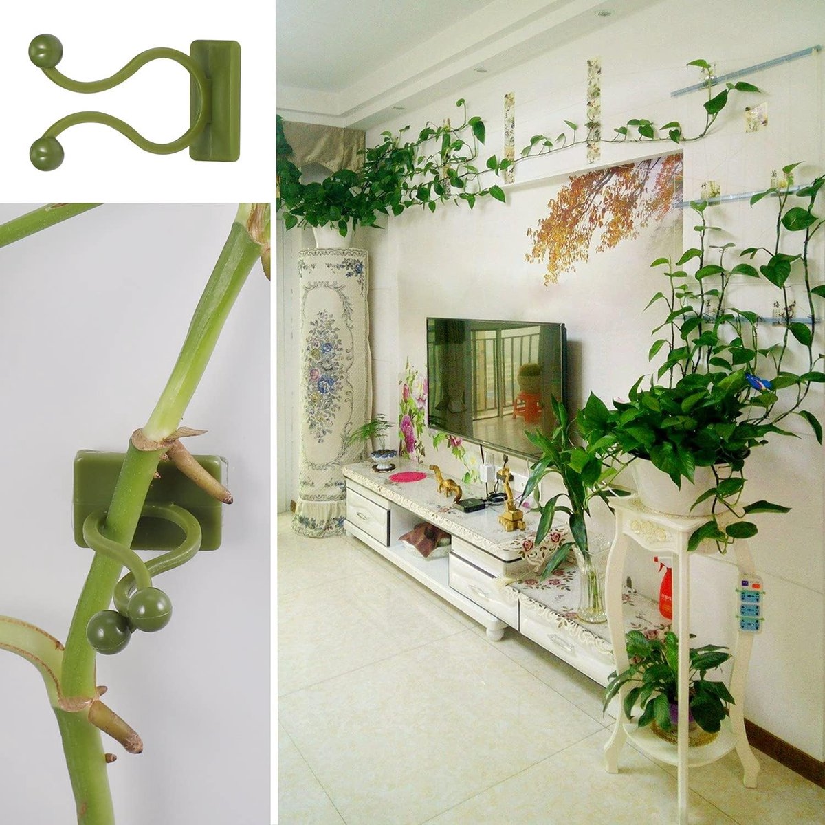 Plant Clips - Climbing Plant Guide - Tie Up - Plant Support - Garden Clips - Cable Organizer - Wall-Mounted Plant Clips - For Indoor Use - Wall — image 3