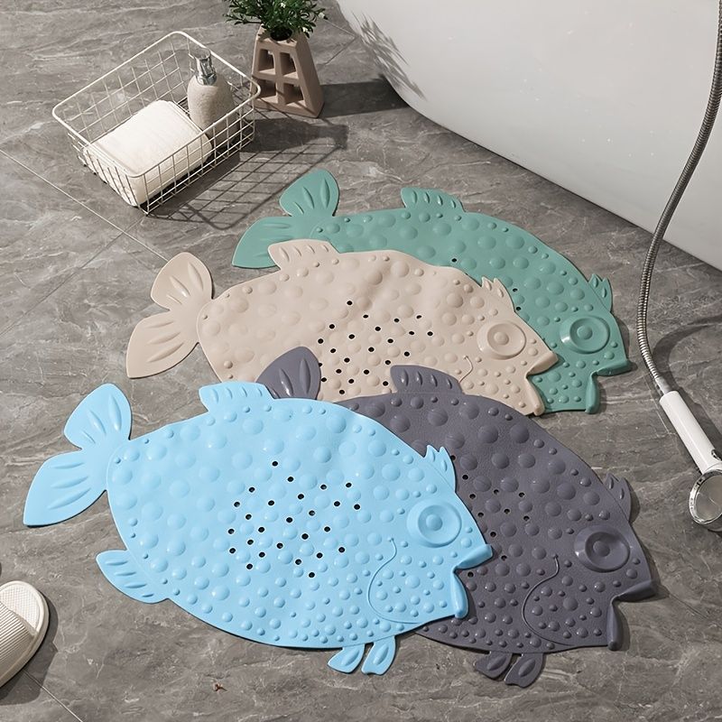 Bathroom Anti Slip Mat Shower Bathtub Non-Slip Mat Floor Mat Home Bathroom Floor Mat 1pc Grey — image 5