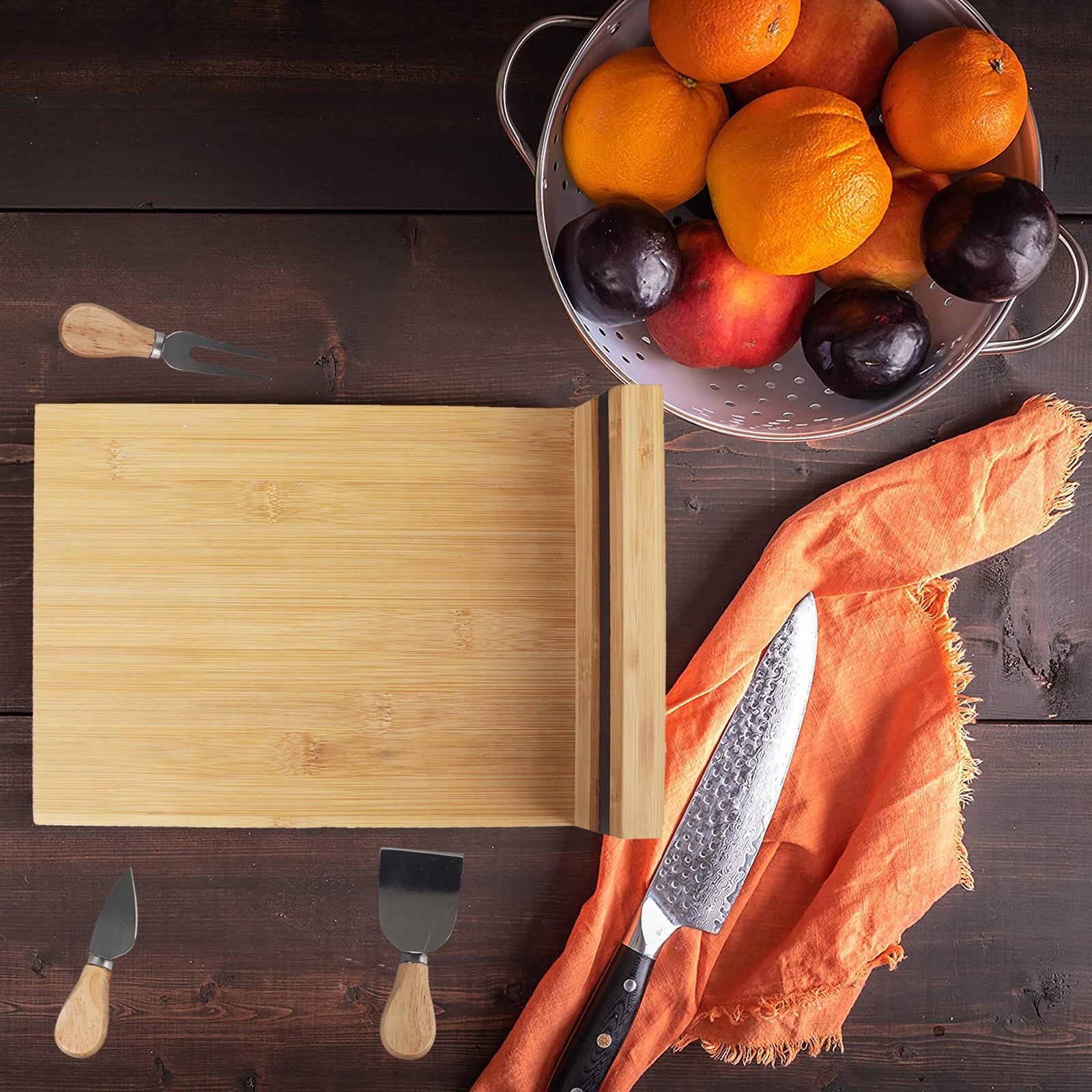 Bamboo Cheese Board and Knife Set — image 5