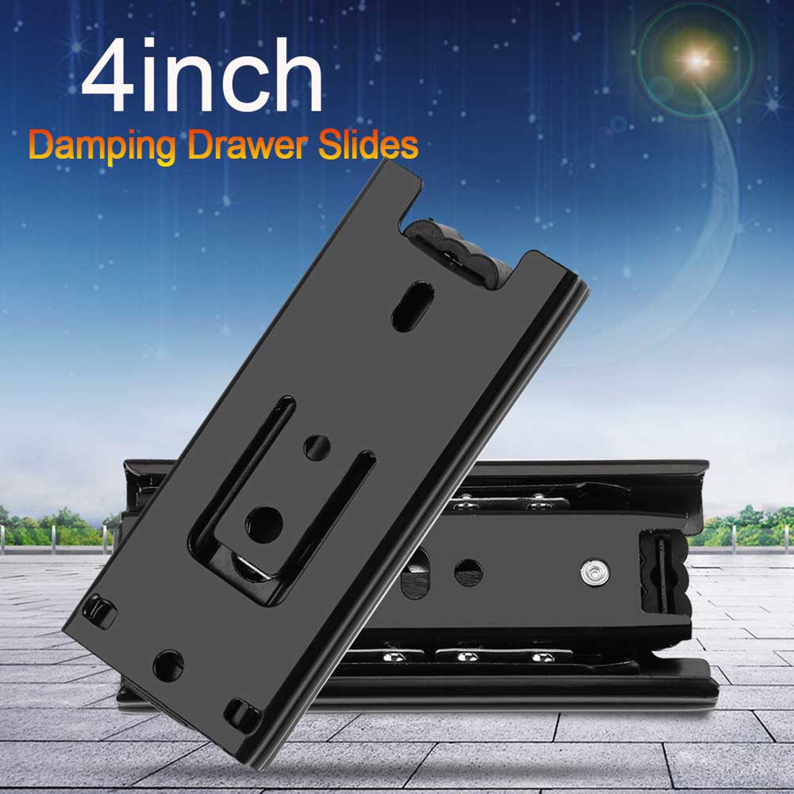 2pcs Mini Short Drawer Slides Furniture Guide Rail Full Extension Kitchen Cupboard Hardware 4in โ image 4
