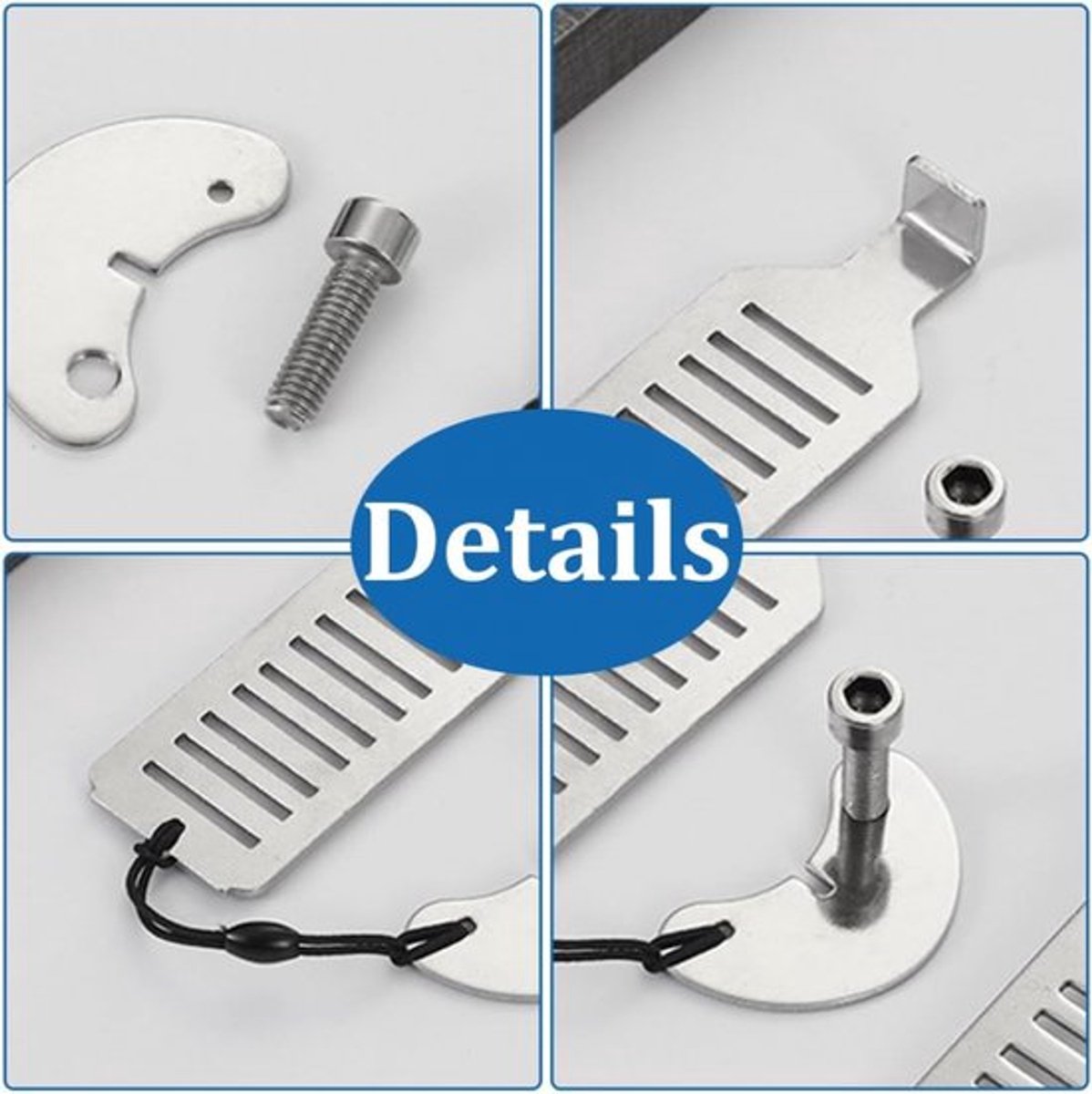 Portable Door Lock - 2 Pieces - Portable Door Lock - Portable Travel Lock - Stainless Steel - Secure - Self-Defense - Travel Lock Door - Door Stopper — image 2