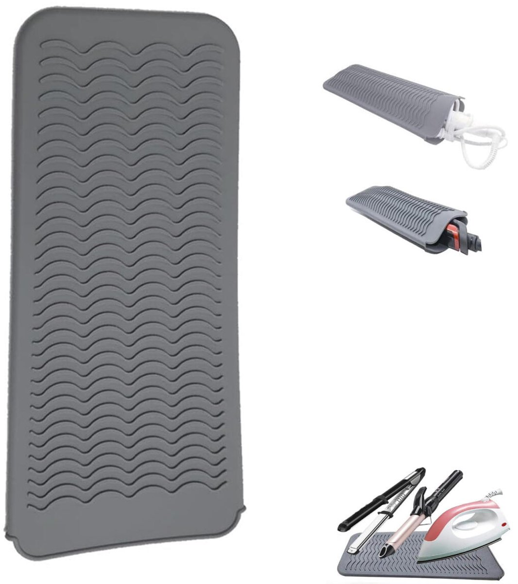 Heat-resistant mat - Heat-resistant pads - Heat mat - Silicone case - Silicone protective pads - Curling iron mat - Straightener mat - storage bag - storage