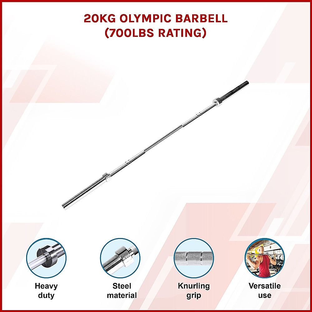 20kg Olympic Barbell 700lb Rated for Powerlifting Home Gym Training โ image 5